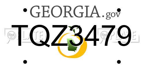 TQZ3479 Georgia License Plate
