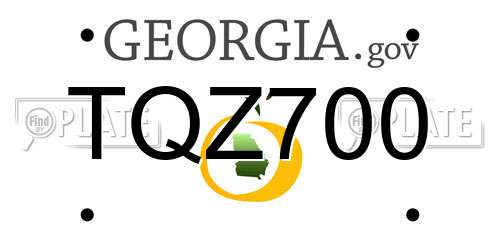 TQZ700 Georgia License Plate