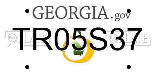 TR05S37 Georgia License Plate