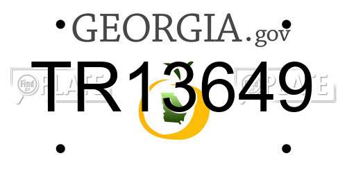 TR13649 Georgia License Plate