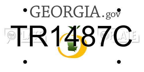 TR1487C Georgia License Plate