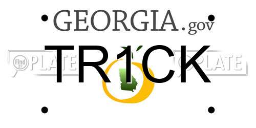 TR1CK Georgia License Plate