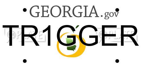TR1GGER Georgia License Plate