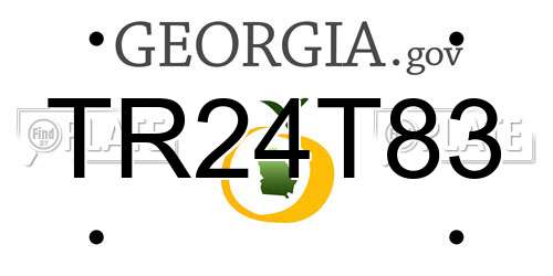 TR24T83 Georgia License Plate