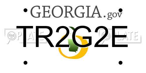 TR2G2E Georgia License Plate