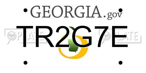 TR2G7E Georgia License Plate