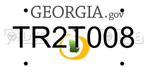 TR2T008 Georgia License Plate