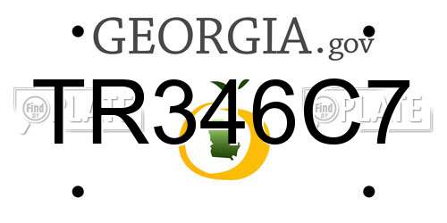 TR346C7 Georgia License Plate