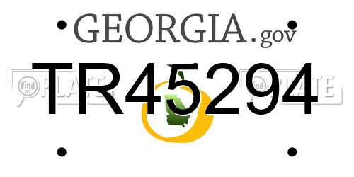 TR45294 Georgia License Plate