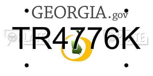 TR4776K Georgia License Plate