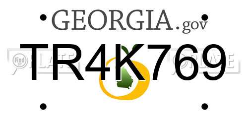 TR4K769 Georgia License Plate