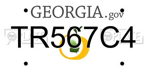 TR567C4 Georgia License Plate