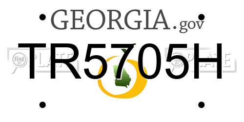 TR5705H Georgia License Plate