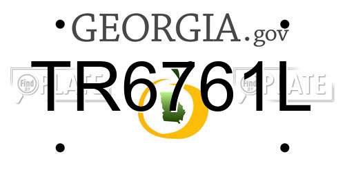 TR6761L Georgia License Plate