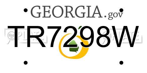 TR7298W Georgia License Plate