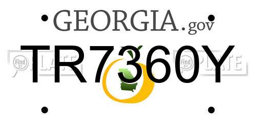 TR7360Y Georgia License Plate