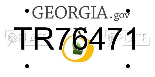 TR76471 Georgia License Plate