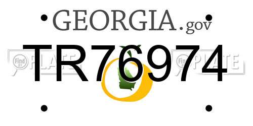 TR76974 Georgia License Plate