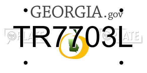 TR7703L Georgia License Plate