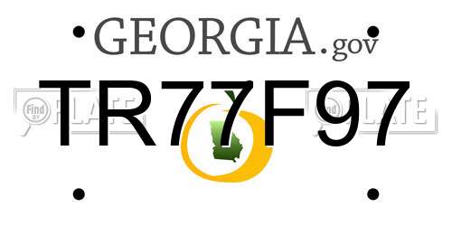 TR77F97 Georgia License Plate