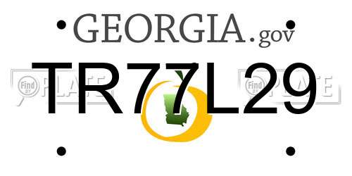 TR77L29 Georgia License Plate