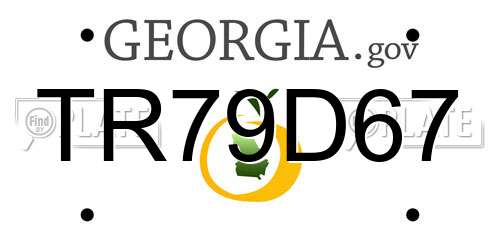 TR79D67 Georgia License Plate