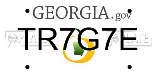 TR7G7E Georgia License Plate