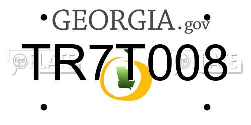 TR7T008 Georgia License Plate