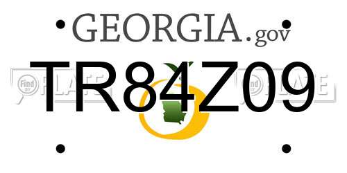 TR84Z09 Georgia License Plate