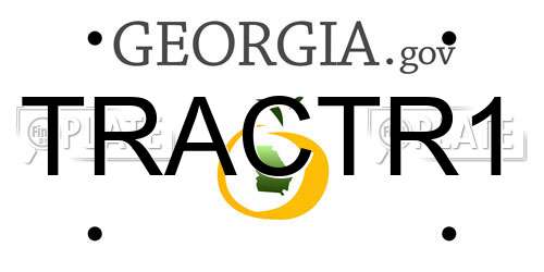 TRACTR1 Georgia License Plate