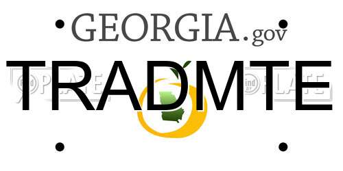 TRADMTE Georgia License Plate