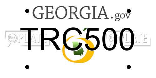 TRC500 Georgia License Plate