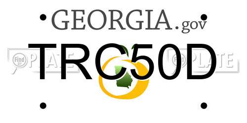 TRC50D Georgia License Plate