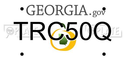TRC50Q Georgia License Plate