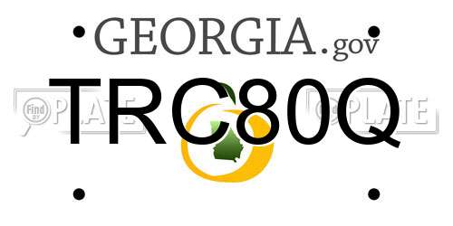 TRC80Q Georgia License Plate