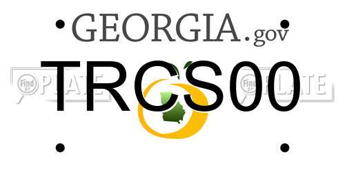TRCS00 Georgia License Plate