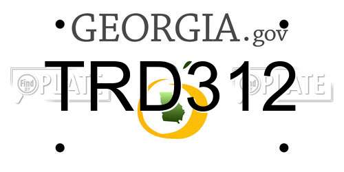TRD312 Georgia License Plate