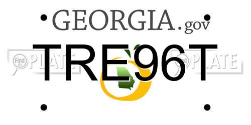 TRE96T Georgia License Plate
