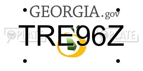 TRE96Z Georgia License Plate