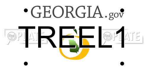 TREEL1 Georgia License Plate