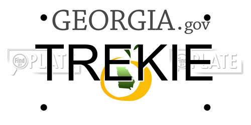 TREKIE Georgia License Plate