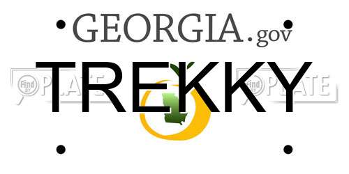 TREKKY Georgia License Plate