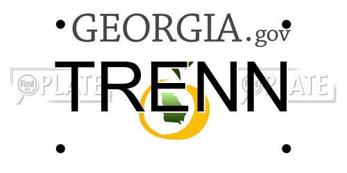 TRENN Georgia License Plate