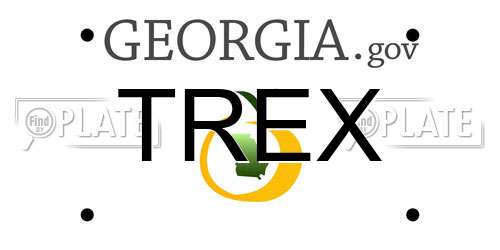 TREX Georgia License Plate