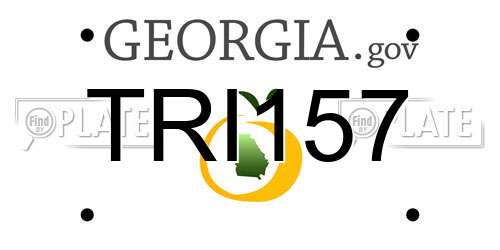 TRI157 Georgia License Plate
