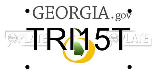 TRI15T Georgia License Plate