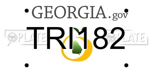TRI182 Georgia License Plate