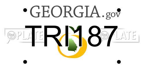 TRI187 Georgia License Plate