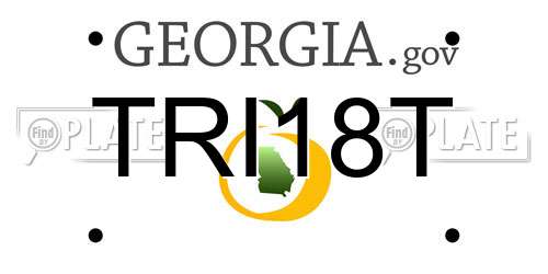 TRI18T Georgia License Plate