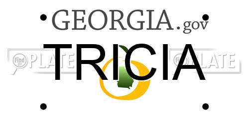 TRICIA Georgia License Plate
